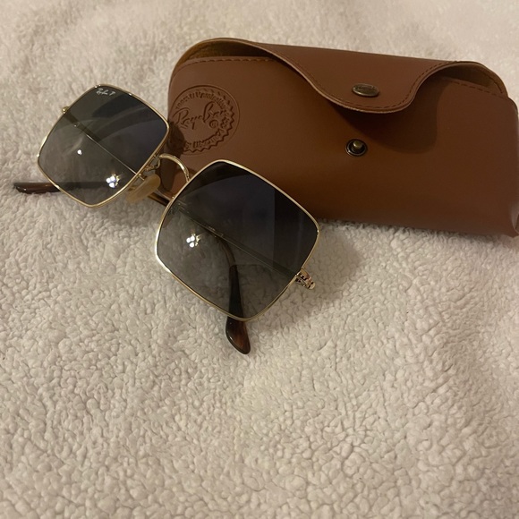 ray ban gold blue